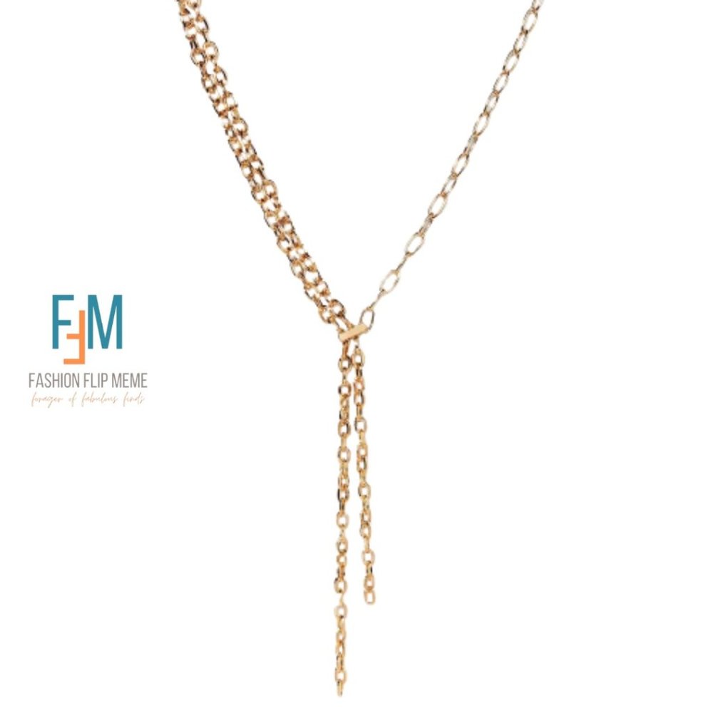 SUGARFIX by BAUBLEBAR Gold Y Statement Necklace NWOT